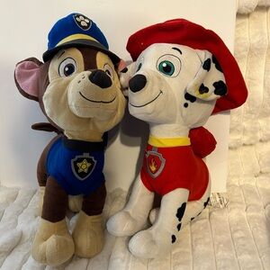 PAW PATROL PLUSH CHASE & MARSHALL  17” x 11”